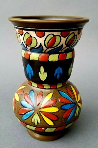 Vintage Arts & Crafts Gouda Holland Art Pottery Vase