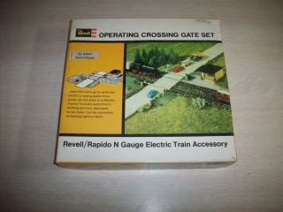 Revell Vintage N Gauge Operating Crossing Gate Set W/instructions Decals Nos
