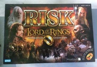 Vintage 2003 Parker Brothers Lord Of The Rings Risk Trilogy Complete