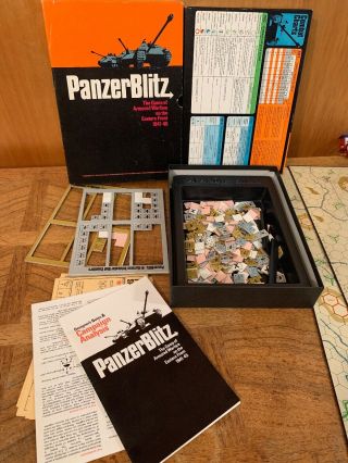 Panzer Blitz Game Avalon Hill.  Vintage Board Game.