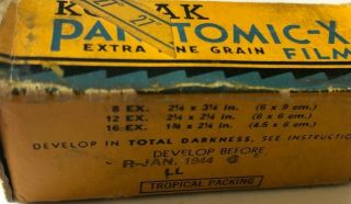 1944 Kodak Panatomic - X Roll Films World War 2 Period - Ww2
