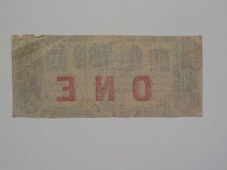 Civil War Confederate 1862 1 Dollar Bill Bank Of The State Of South Carolina VTG 2