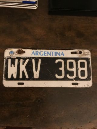 Vintage Argentina License Plate Tag Placa 2