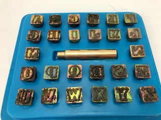 Vintage Craftool 1/2” Standard Alphabet Letter Set Leather Craftool Tools Stamps