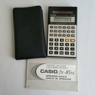 Vintage Casio Fx - 85m Scientific Calculator C - Power Solar Powered