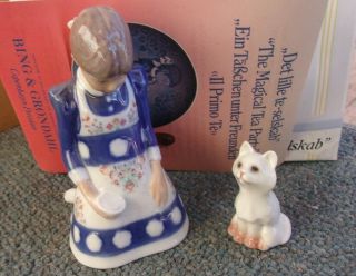 Vintage Bing And Grondahl Porcelain Magical Tea Party Figurine Set