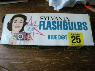 Vintage Sylvania Blue Dot Flash Bulbs P25