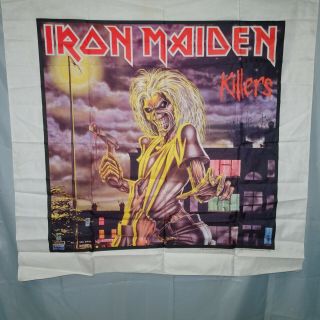 Vintage 80s Iron Maiden Killers Nikry Novel.  Tapestry Wall Hanging Banner 4 