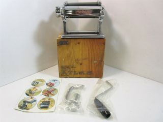 Vintage Atlas Noodle Pasta Maker Open Model 150 W/ Accessories