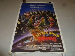 Vintage Little Shop Of Horrors Movie Poster 1987 One Side Rick Moranis