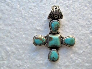 Barse Vintage Sterling Silver Turquoise Cross