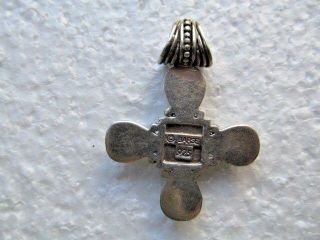 BARSE Vintage Sterling Silver Turquoise Cross 2