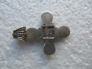 BARSE Vintage Sterling Silver Turquoise Cross 3