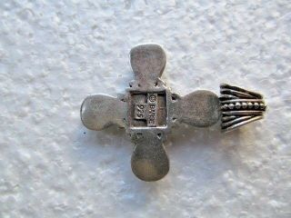 BARSE Vintage Sterling Silver Turquoise Cross 6