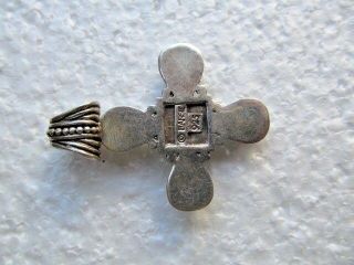 BARSE Vintage Sterling Silver Turquoise Cross 8