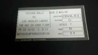 Vintage Chi Bulls Michael Jordan Vs Magic Johnson Lakers W Kareemaj Ticket Stub