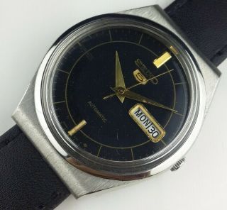 Vintage Seiko 5 6309a 17j Men Automatic Japan Dial Wrist Watch F0611