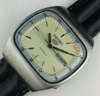 Vintage Seiko 5 6309a 17j Men Automatic Japan Dial Wrist Watch F0612