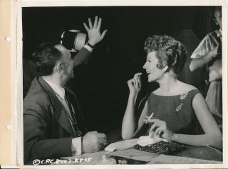 Rita Hayworth Director George Sidney Vintage Candid 1957 Pal Joey Key Book Photo