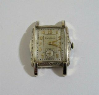 Vtg.  Bulova Men`s Wristwatch 17jls Gent`s Watch Gold Plated As - Is Needs Cleaning