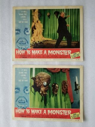 Vintage Movie Lobby Card How To Make A Monster 1958 Movie Poster