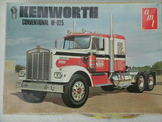 Vintage Amt Kenworth Conventional W - 925 Semi Tractor 1:25 Model Kit T519