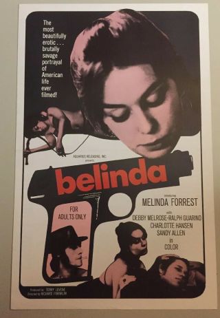 Vintage 1972 Belinda Pressbook Adult Drama Melinda Forrest Ralph Guarino