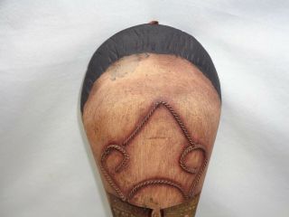 Vtg Tribal Wood Carved Face Head Mask Wall Art Eclectic Tiki Jungle Room Decor 7