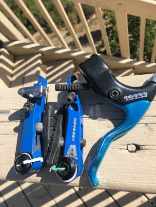 Odyssey A Brake And Pitbull 2 Lever Blue Vintage Bmx Old Mid School