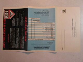 KISS 1978 ACE FREHLEY LP VINTAGE INSERT MERCH SPECIAL MERCHANDISE ORDER FORM OOP 2