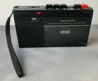 Realistic Ctr 85 Portable Cassette Tape Player Recorder Voice Activated Mic Ac