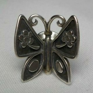 Vintage James Avery Sterling Silver Butterfly Brooch Pin Lapel Pin