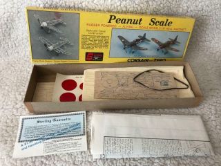 Vintage Sterling Model Corsair Zero Kit P4 Wwii Planes Peanut Scale Balsa Read