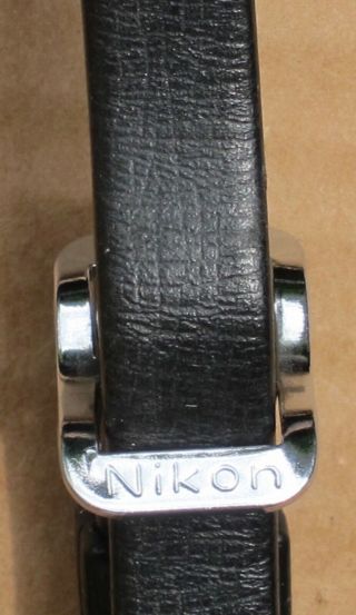 Vintage Factory Nikon Black Leather Camera Strap