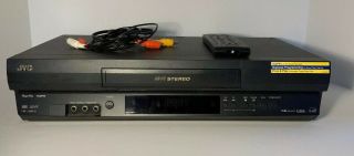 Jvc Vcr Vhs Video Cassette Recorder Player 4 - Head Hifi Stereo & Remote Hr - J692u