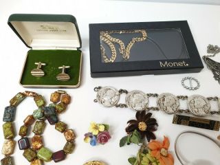 Vintage Mixed Costume retro Jewellery Jewelry beads Joblot Brooches Necklaces 70 2