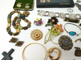 Vintage Mixed Costume retro Jewellery Jewelry beads Joblot Brooches Necklaces 70 4