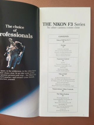 OEM Nikon F3 Series & Accessories Manufacturer ' s Sales Brochure Guide ENG 1985 4