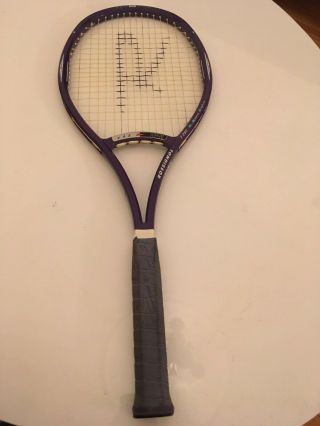 Vtg Rossignol F295 Racquet W/ Cover.  L 4 5/8.  Usa.