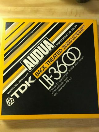 Tdk Audua Lb - 3600 10.  5 By 1/4 Metal Reel (music On Tape) Wow