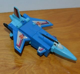 Vintage G1 Transformers Dogfight Loose Action Figure Blue Jet 1988 Hasbro