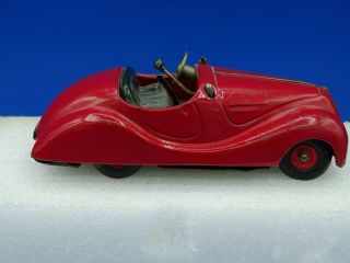 Vintage Schuco Examico 4001 Tin Wind - Up Toy Car Made In Us Zone Germany