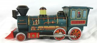 Vintage 1960 ' s Modern Toys Tin Toy Train Locomotive Japan Battery Operated 2