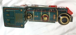 Vintage 1960 ' s Modern Toys Tin Toy Train Locomotive Japan Battery Operated 4