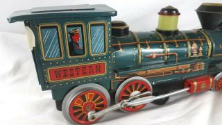 Vintage 1960 ' s Modern Toys Tin Toy Train Locomotive Japan Battery Operated 5