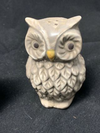 Vintage Ceramic Owl Salt And Pepper Shakers Collector Figurines C 3