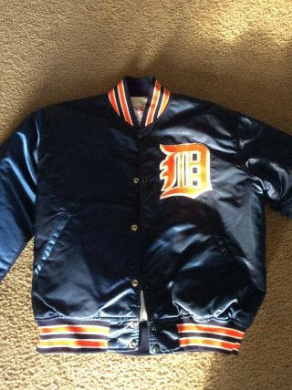 Vintage Detroit Tigers Starter Satin Jacket Mens Large Mlb 80 