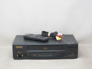 SYMPHONIC SL240B VCR VHS Player/Recorder Remote Great 2