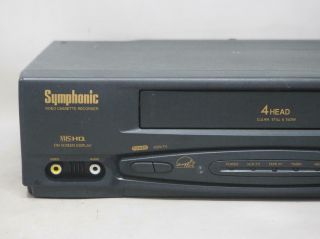 SYMPHONIC SL240B VCR VHS Player/Recorder Remote Great 4