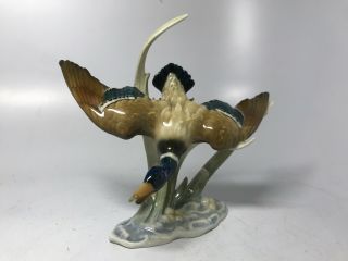 Vintage Signed Hutschenreuther Germany Achtziger Soaring Duck Bird Figurine
